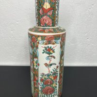 Китайска порцеланова ваза №5034, снимка 4 - Антикварни и старинни предмети - 44100508