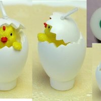 3D Пиленце в яйчна черупка цилиндър силиконов молд форма фондан шоколад свещ гипс украса, снимка 1 - Форми - 28197864
