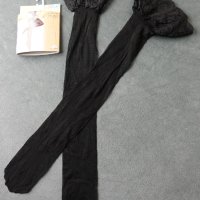 CANDA Satin 20 Den Shiny S/M черни нови чорапи с ликра за жартиери, снимка 3 - Бельо - 40622358