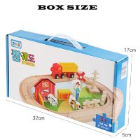 ДЪРВЕНИ ИГРАЧКИ - Wooden Farm Train Track 3981, снимка 2 - Коли, камиони, мотори, писти - 32554412