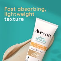Aveeno Face CALM+RESTORE Подхранващ ежедневен овлажняващ крем за лице SPF30, без аромати, 50 ml, снимка 3 - Козметика за лице - 43938288