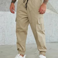 Мъжки плътни карго панталони с големи размери, снимка 1 - Панталони - 43900455