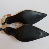 Официални сатенени обувки № 38, снимка 7 - Дамски обувки на ток - 26473488