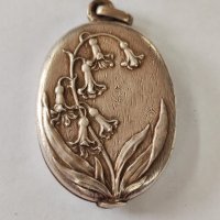 Стар Сребърен медальон с две огледала, снимка 2 - Колиета, медальони, синджири - 43282827