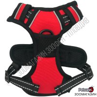Нагръдник за Куче - с Дръжка - XS, S, M, L, XL - 5 размера - Черен/Червен цвят - Pro No Pull Harness, снимка 3 - За кучета - 37162981