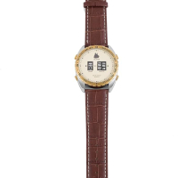 Часовник за барабани ALANO с каишка от естествена кожа с кварцова лента за ръка , снимка 1 - Мъжки - 44879832