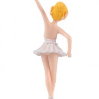 Момиче балерина с бяла пачка пластмасова фигурка играчка топер , снимка 4 - Фигурки - 35605508