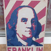 Метална табела разни Бенджамин Франклин президент САЩ долар, снимка 1 - Колекции - 44865279