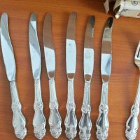 Руски посребрени прибори ножове лъжици и вилици , снимка 7 - Антикварни и старинни предмети - 28485934