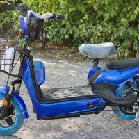 Електрически скутер EcoWay модел JY 450W мотор син цвят, снимка 2 - Мотоциклети и мототехника - 44079216