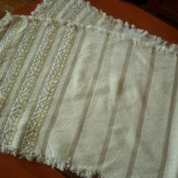 Стар тъкан ленен плат с ресни, покривка, кенар, месал(8.5), снимка 3 - Антикварни и старинни предмети - 43707134