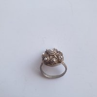 Сребърен пръстен филигран Ръчна изработка, снимка 4 - Пръстени - 40423260