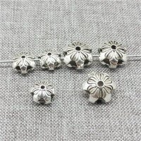 Талисмани от 925 Стерлингово Сребро тип Пандора - Flower Beads 2-Sided - 10 мм - За Бижута, Нови, снимка 1 - Колиета, медальони, синджири - 32879507