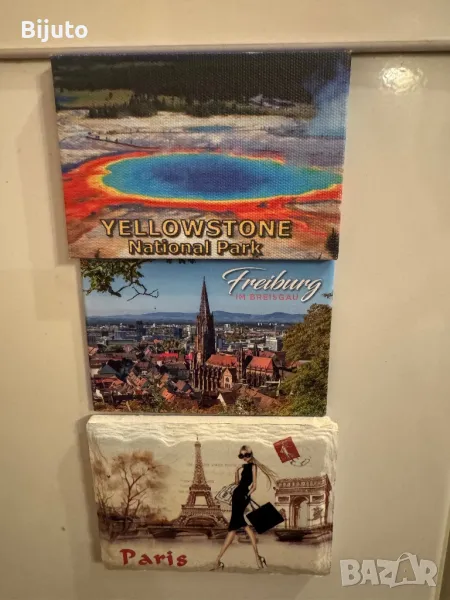 Магнити 3 бр/Париж,Фрайбург,Йелол Стоун -USA, снимка 1
