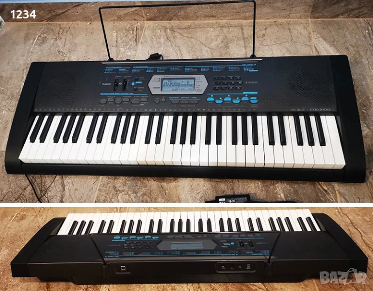 синтезатор клавир CASIO CTK-2100 пиано с 5 октави плътни клавиши и USB, снимка 1