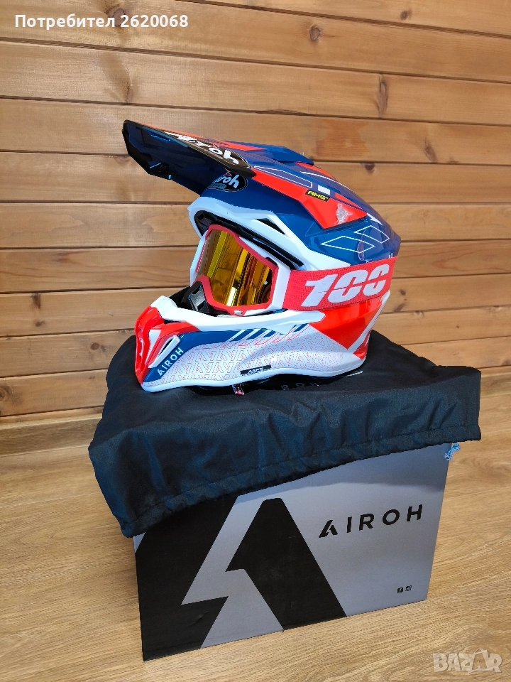 Airoh Strycker XL 61-62cm + очила, снимка 1