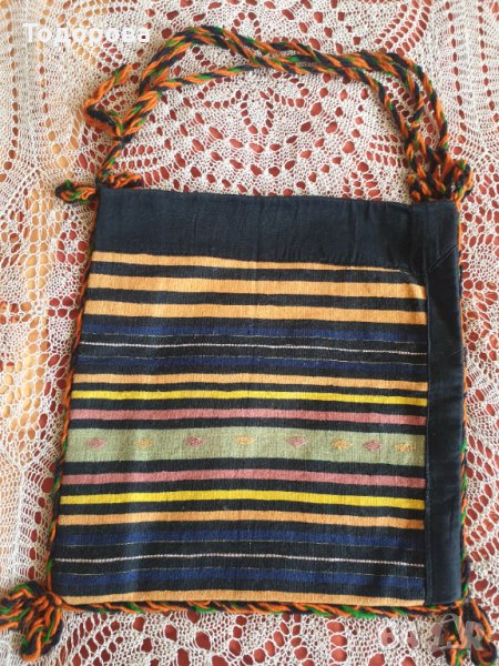 Автентична вълнена ръчнотъкана овчарска торбичка, снимка 1