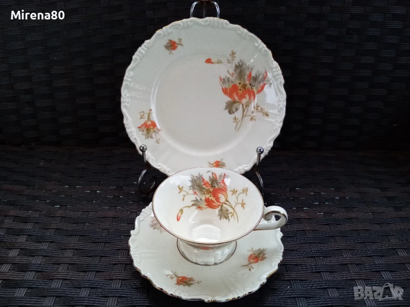 Антикварен сет за чай, снимка 1