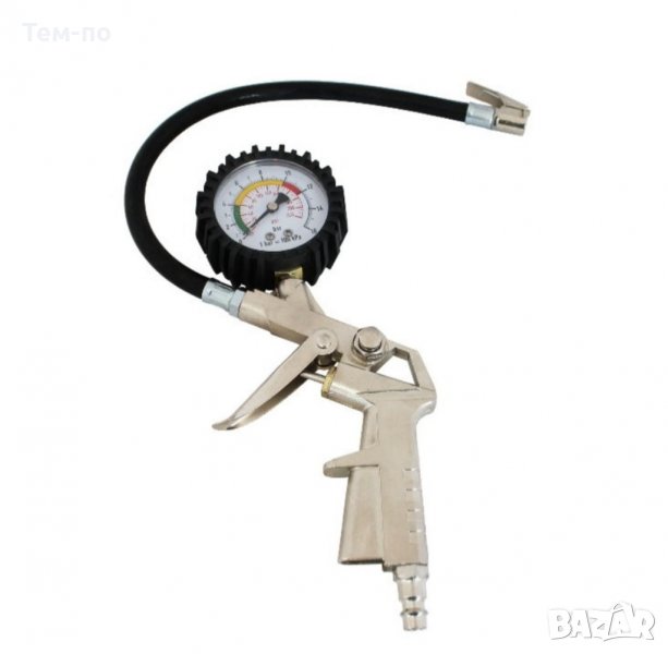 Пистолет с манометър за помпене на гуми 25D, снимка 1