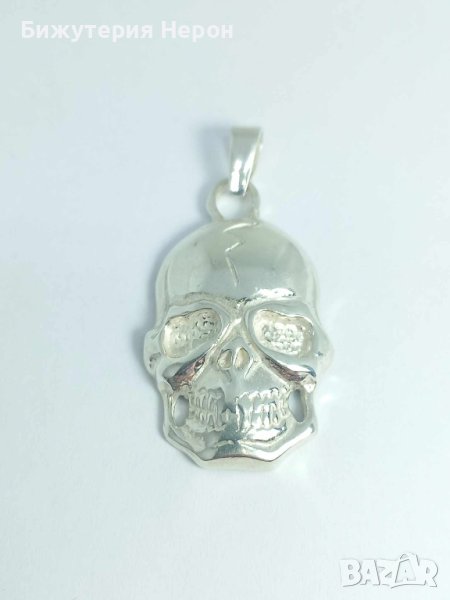 Сребърна висулка Череп, снимка 1