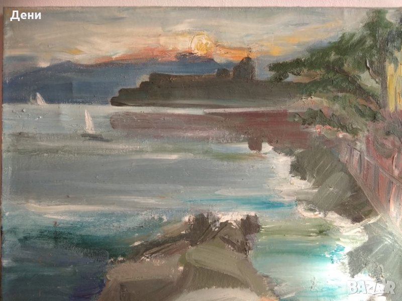 Картина "Пейзаж от Генуа", снимка 1