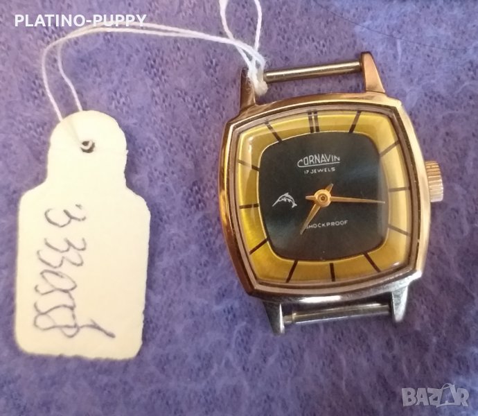 Златен миханичен часовник.НОВ, снимка 1