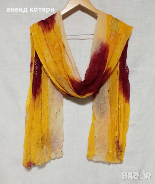 Шал с нежни, пролетни цветове от Индия (39-42), снимка 1