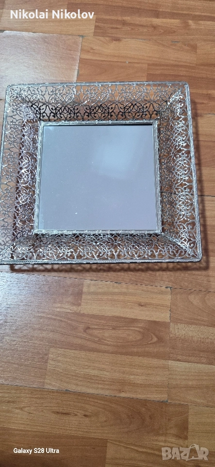огледален декоративен поднос, снимка 1
