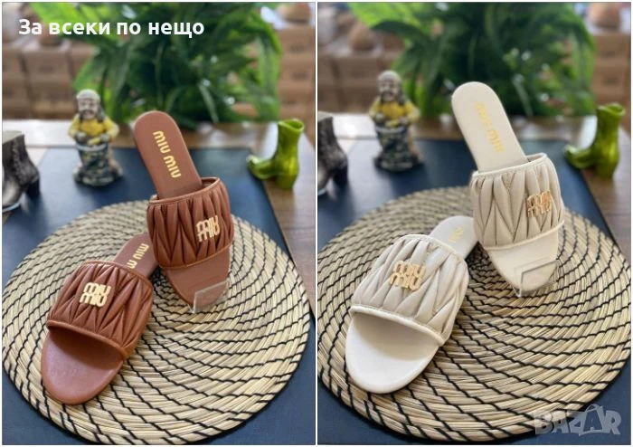 Miu Miu Дамски Чехли Миу Миу - Налични Различни Цветове Код E607, снимка 1