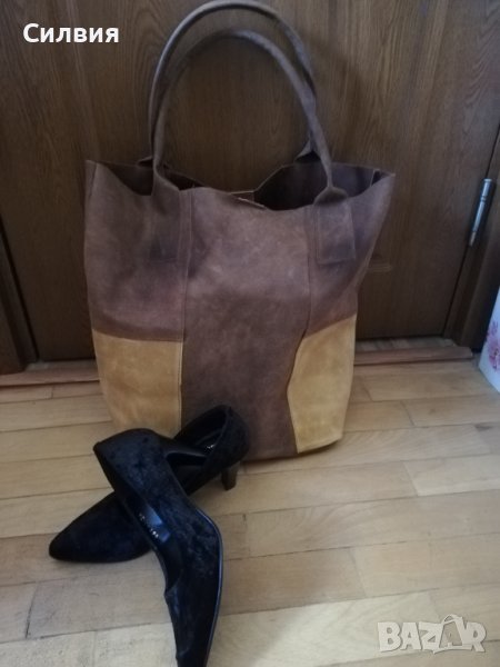 Нова чанта естест. велур за 45лв, снимка 1