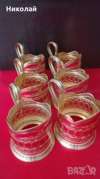 Руски подстакани 6 бр. 1978г., снимка 1