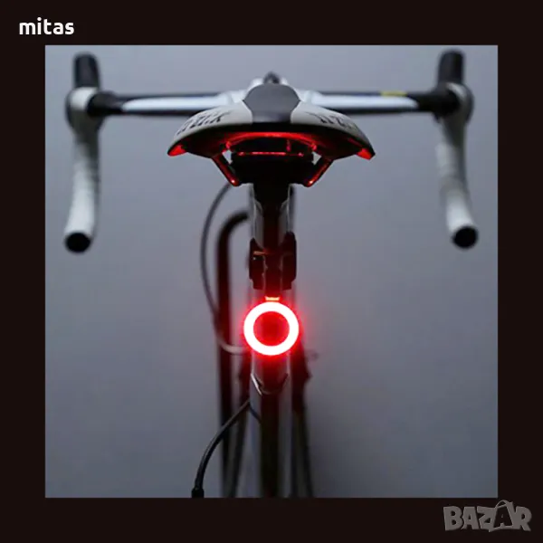 LED TAIL LIGHT стоп светлина за велосипед колело с висока яркост - USB, снимка 1