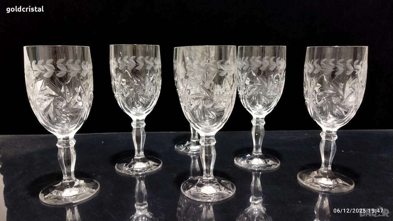 кристални чаши за вино , снимка 1