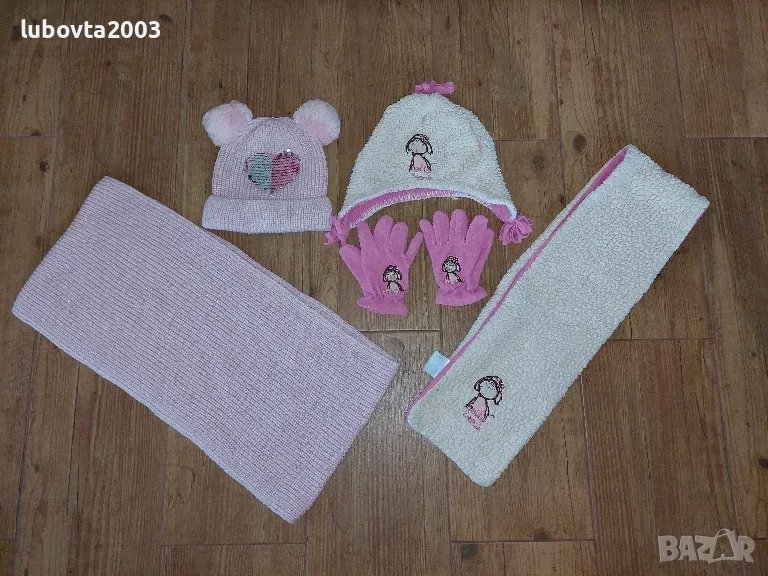 Лот от 2 броя Детски комплекти от шапки шалове и ръкавици за момиче, снимка 1