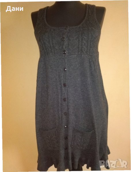 Зимна рокля в мишо сиво , снимка 1