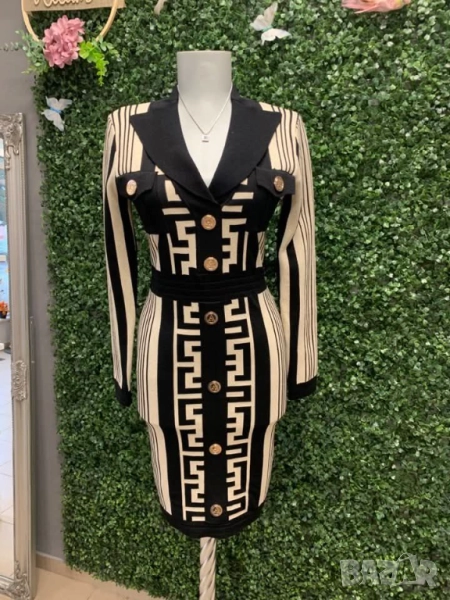 ⭐️Елегантна дамска рокля от плътно, стегнато плетиво  , снимка 1