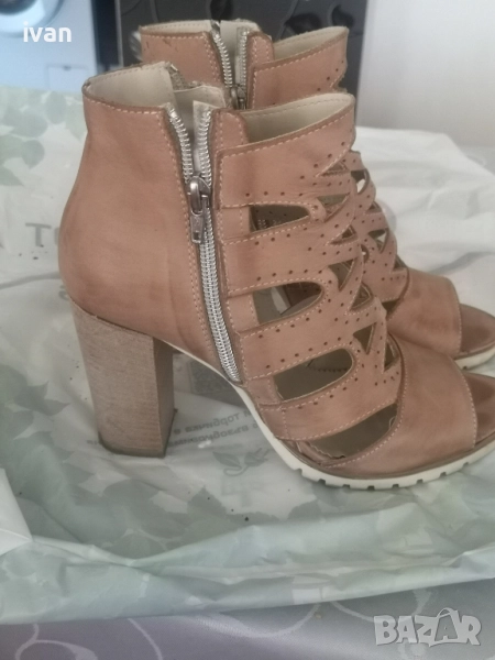 дизайнерски дамски обувки с ток 38 номер Italy, снимка 1