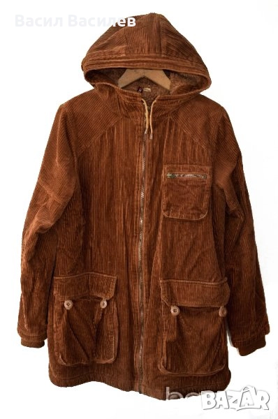 Divided H&M дамско яке с качулка кафяво джинсово, снимка 1