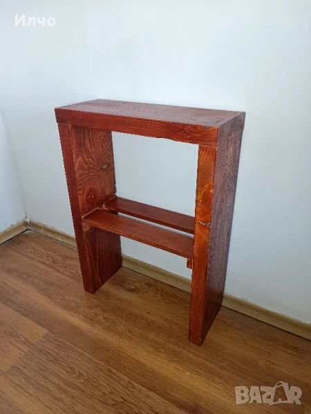 Ръчно изработена дървена етажерка, снимка 1