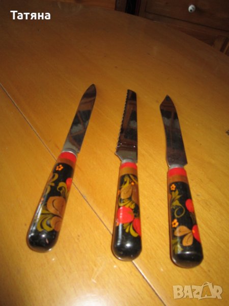 ножове  рисувани  декоративни ; лъжици;РУСИЯ, снимка 1