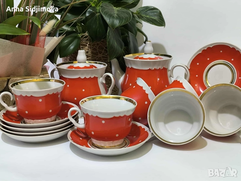 Руски порцелан сервиз за чай , снимка 1