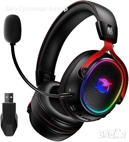 Нови Безжични Гейминг Слушалки, 2.4 GHz, 7.1 Съраунд Звук, снимка 1