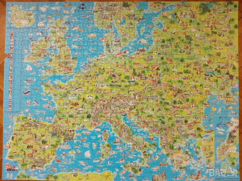 Пъзел, 2000 елемента, Карта на Европа, Равенсбургер, снимка 1