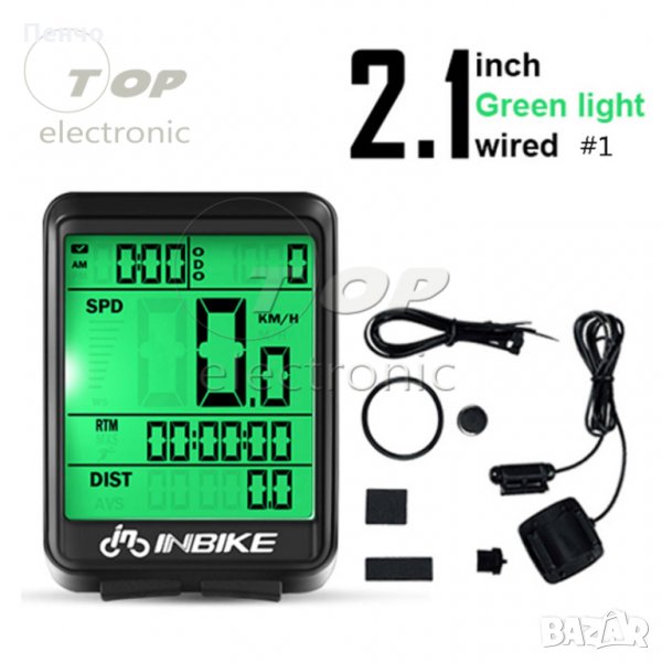 Километраж скоростомер колоездене велосипед водоустойчив LED велокомютър хронометър компютър часовни, снимка 1