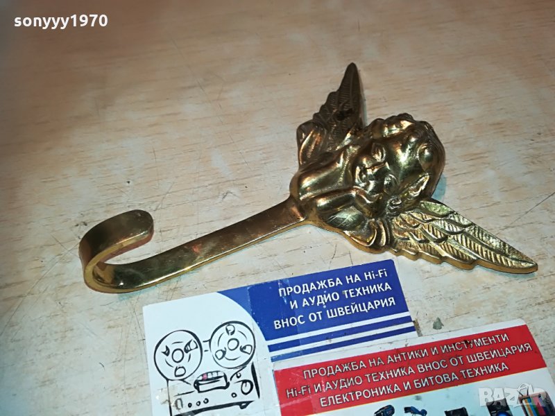 златен ангел-внос швеция-мед/месинг 0606211720, снимка 1