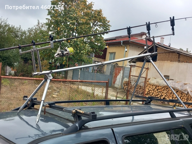 Продавам шаранджииска стойка за 3 въдици Fl dura Alumınıum, снимка 1