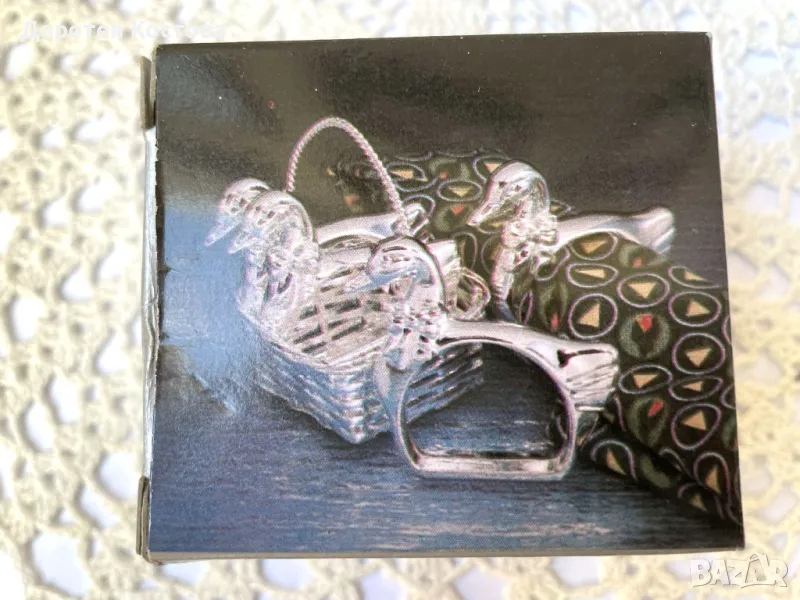 Красиви нови посребрени пръстени за салфетки от Англия, снимка 1
