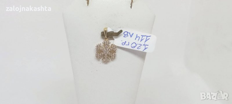 Нова Златна висулка снежинка-1.20гр/14кр, снимка 1