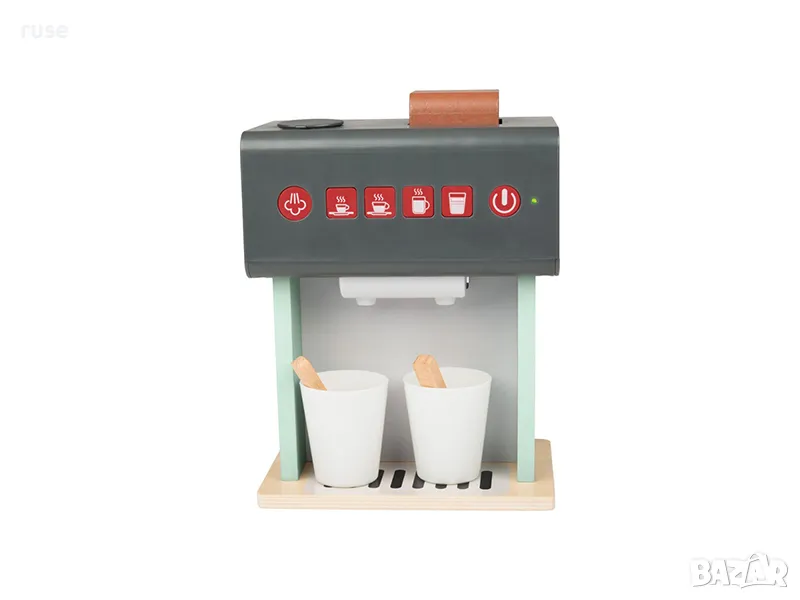 НОВИ! Детска дървена Кафемашина с тъчпад и аксесоари, снимка 1