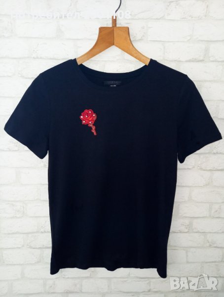 Тениска с емблема роза , снимка 1